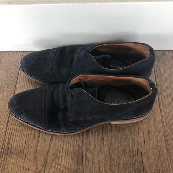 Men’s Tommy Hilfiger elegant oxford Shoes size 7 1/2 blue - Picture 2 of 2